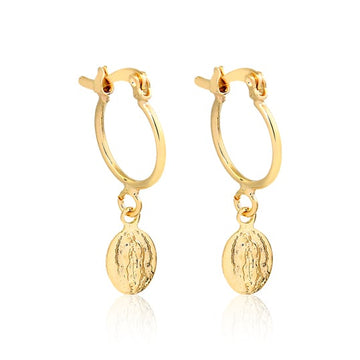 18K Gold Layered Oro Laminado Earring